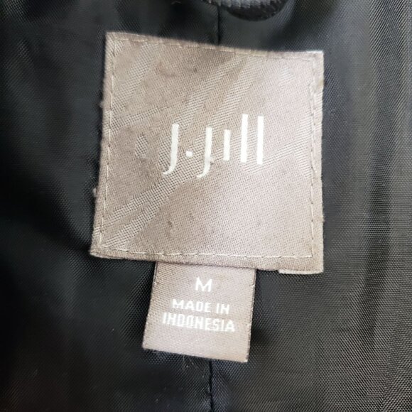 J. Jill Metallic Snap Closure Quilted Jacket Size Medium - Picture 3 of 6